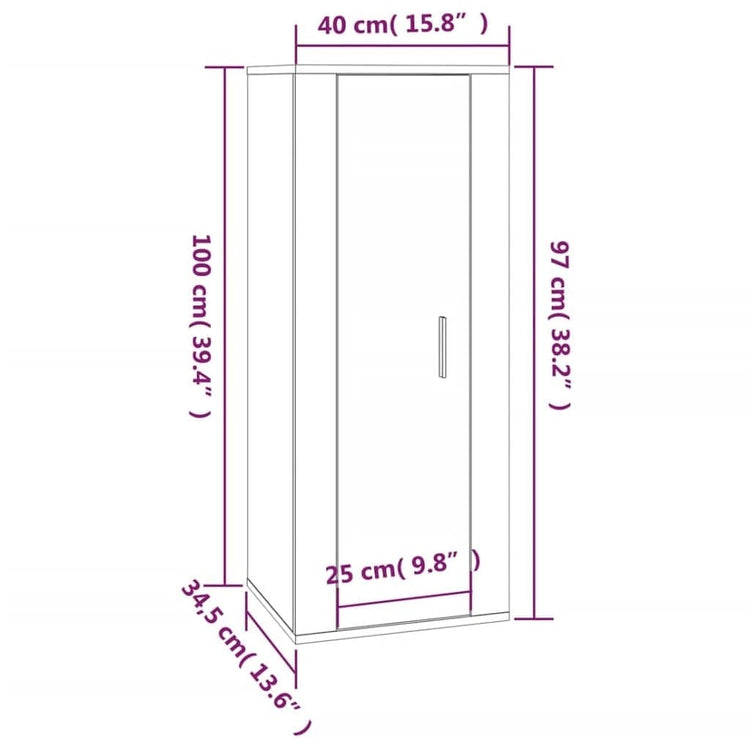 Set Mobili Porta TV 2 pz Rovere Fumo in Legno Multistrato 3188723