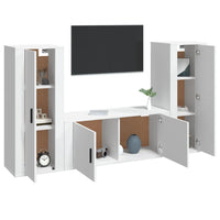 Set Mobili Porta TV 3 pz Bianco in Legno Multistrato 3188758