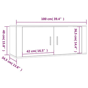 Set Mobili Porta TV 3 pz Bianco in Legno Multistrato 3188758