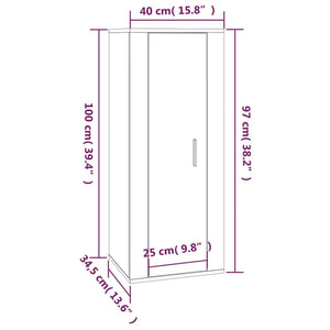 Set di Mobili Porta TV 5 pz Bianco Lucido in Legno Multistrato 3188776