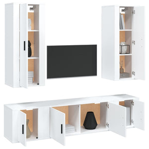 Set di Mobili Porta TV 5 pz Bianco in Legno Multistratocod mxl 76862