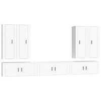 Set di Mobili Porta TV 7 pz Bianco in Legno Multistrato 3188870