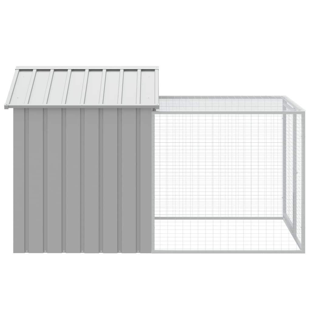 Pollaio Area Corsa Grigio Chiaro 117x201x123 cm Acciaio Zincato 172354