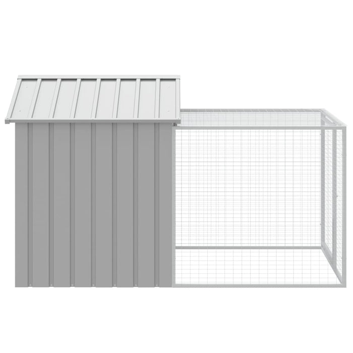 Pollaio Area Corsa Grigio Chiaro 117x201x123 cm Acciaio Zincato 172354