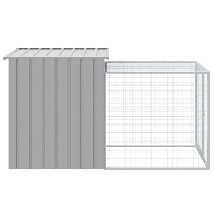 Pollaio Area Corsa Grigio Chiaro 110x201x110 cm Acciaio Zincato 172360