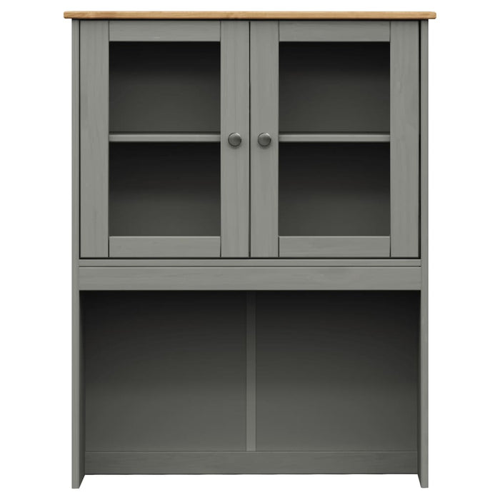 Credenza VIGO Grigia 78x40x175 cm in Legno Massello di Pino 3188303