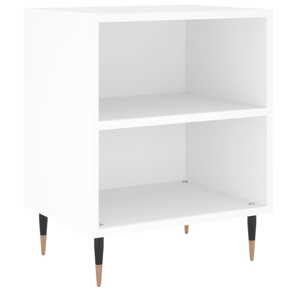 Comodino Bianco 40x30x50 cm in Legno Multistrato 826764