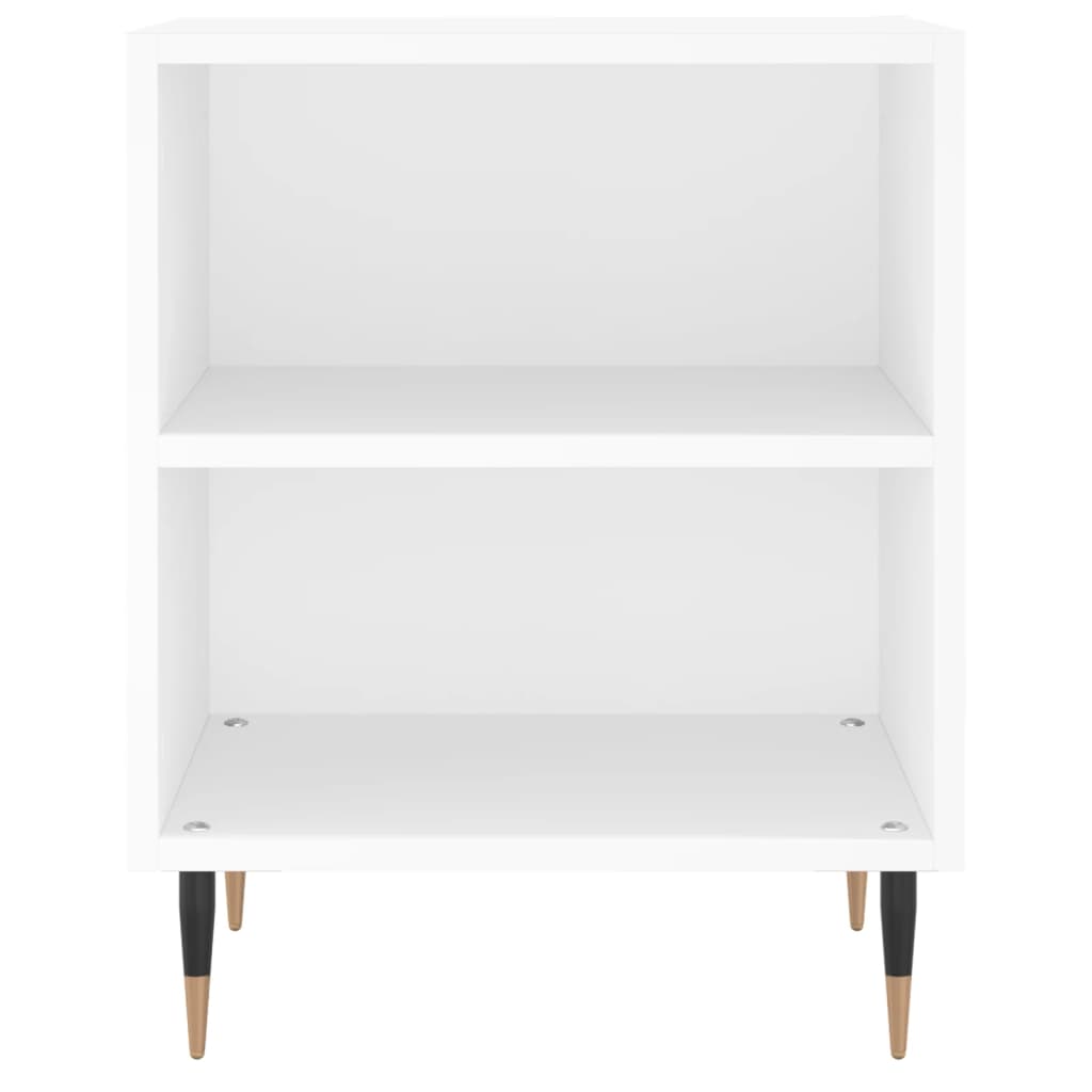 Comodino Bianco 40x30x50 cm in Legno Multistrato 826764