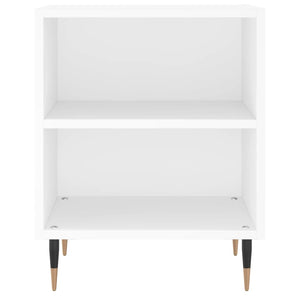 Comodino Bianco 40x30x50 cm in Legno Multistrato 826764