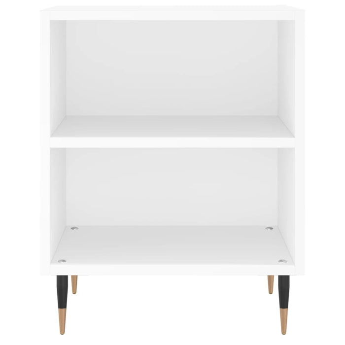 Comodino Bianco 40x30x50 cm in Legno Multistrato 826764