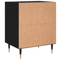 Comodini 2 pz Neri 40x30x50 cm in Legno Multistrato 826767