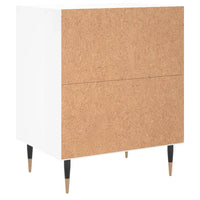 Comodino Bianco Lucido 40x30x50 cm in Legno Multistrato 826768