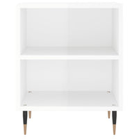 Comodini 2 pz Bianco Lucido 40x30x50 cm in Legno Multistrato 826769