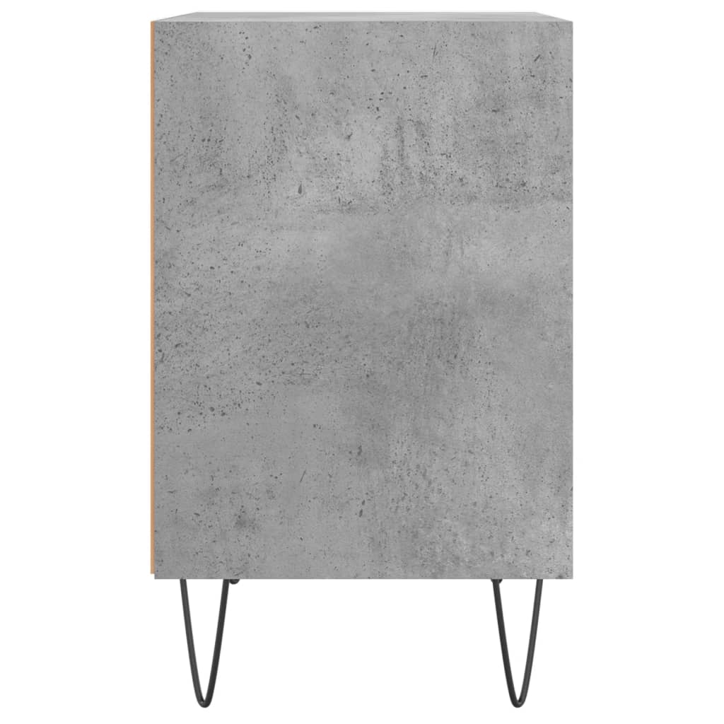 Comodino Grigio Cemento 40x30x50 cm in Legno Multistrato 826788