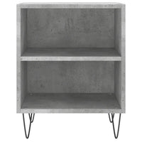 Comodini 2 pz Grigio Cemento 40x30x50 cm in Legno Multistrato 826789