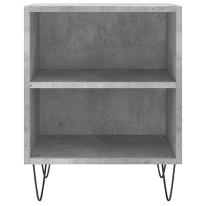 Comodini 2 pz Grigio Cemento 40x30x50 cm in Legno Multistrato 826789