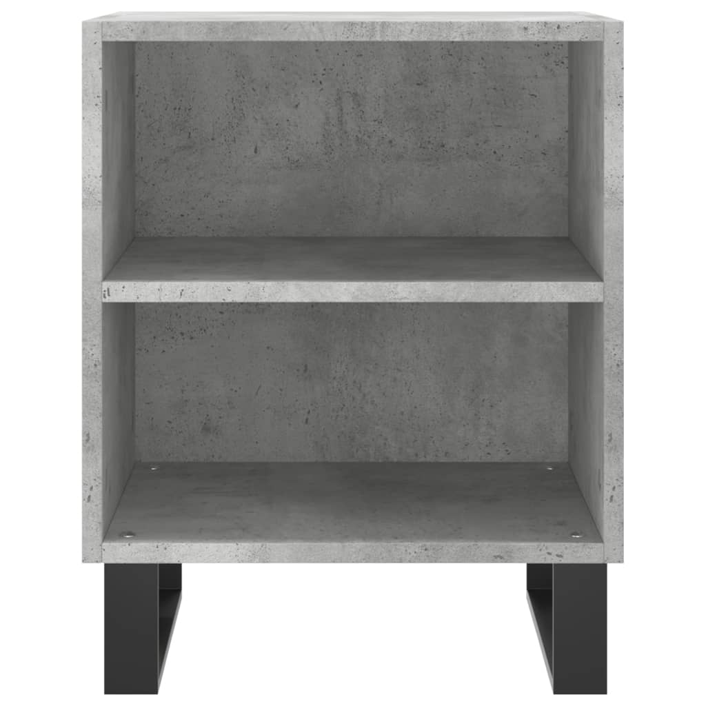 Comodino Grigio Cemento 40x30x50 cm in Legno Multistrato 826804