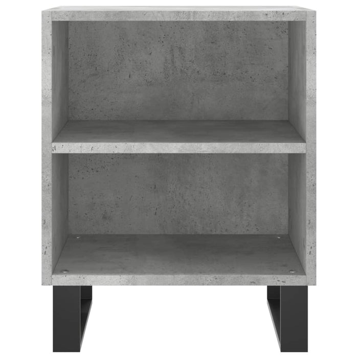 Comodino Grigio Cemento 40x30x50 cm in Legno Multistrato 826804