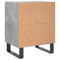 Comodino Grigio Cemento 40x30x50 cm in Legno Multistrato 826804