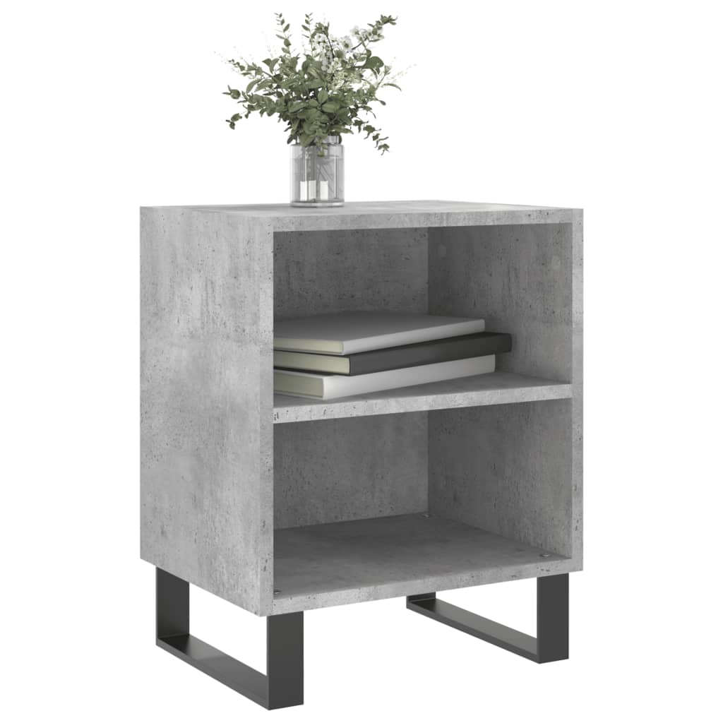 Comodini 2 pz Grigio Cemento 40x30x50 cm in Legno Multistratocod mxl 79775