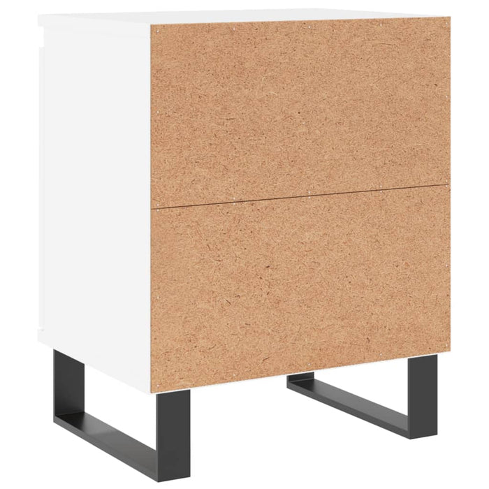 Comodino Bianco 40x30x50 cm in Legno Multistrato 826844