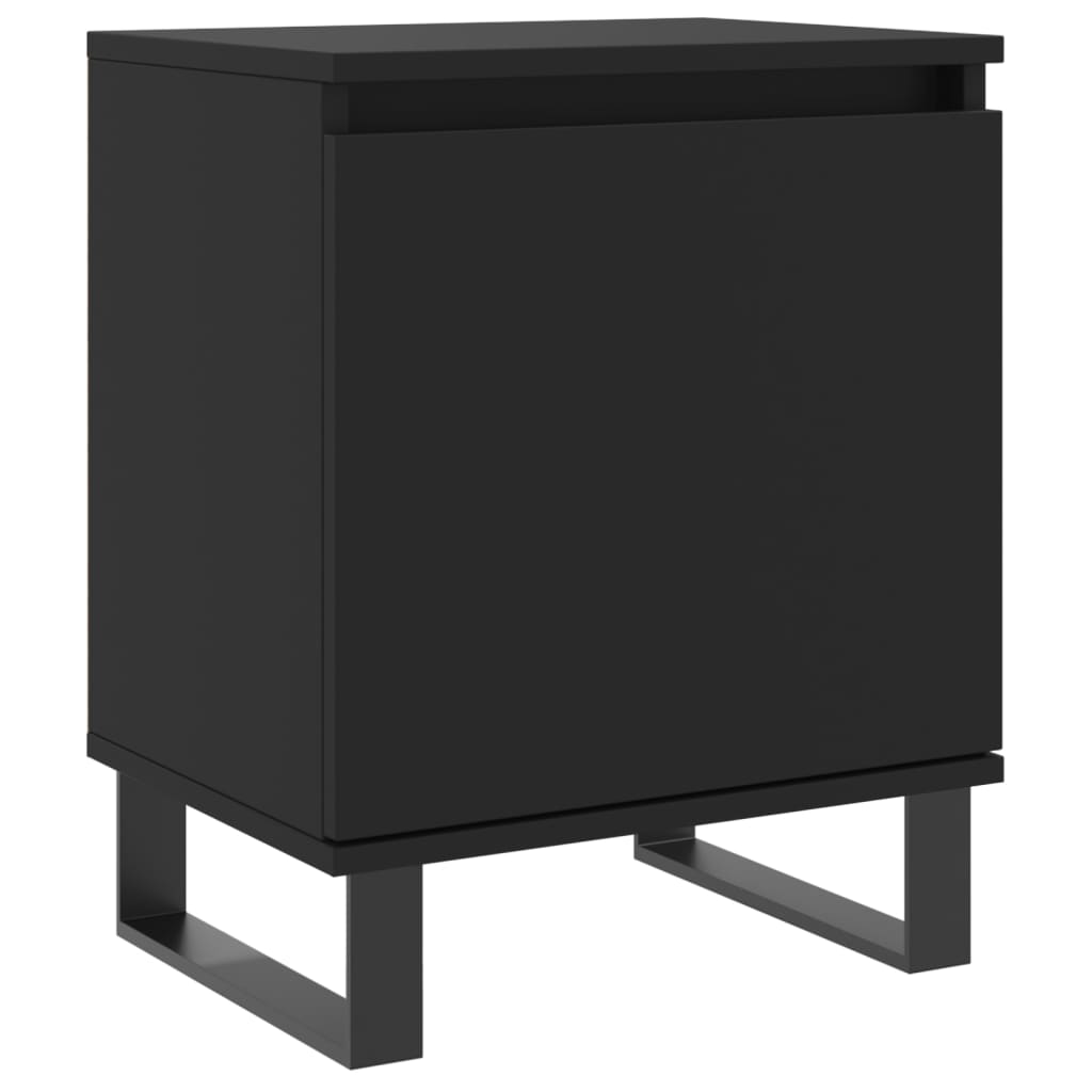 Comodino Nero 40x30x50 cm in Legno Multistrato 826846