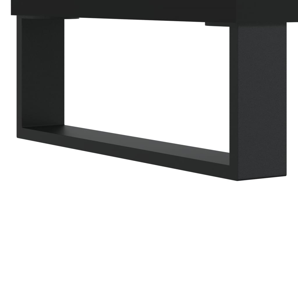 Comodino Nero 40x30x50 cm in Legno Multistrato 826846