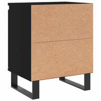 Comodini 2 pz Neri 40x30x50 cm in Legno Multistrato 826847