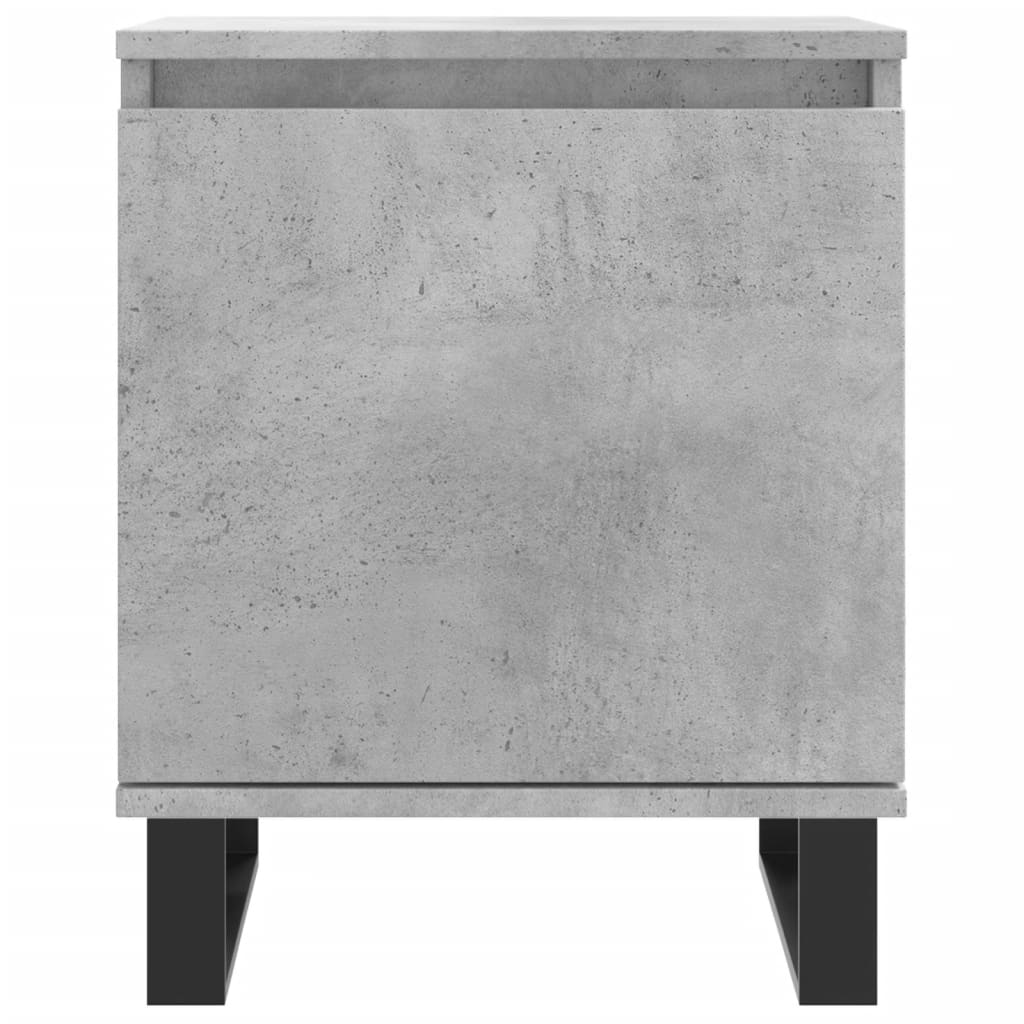 Comodino Grigio Cemento 40x30x50 cm in Legno Multistrato 826852