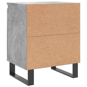 Comodino Grigio Cemento 40x30x50 cm in Legno Multistrato 826852