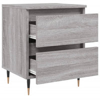 Comodini 2pz Grigio Sonoma 40x35x50 cm in Legno Multistrato 826873