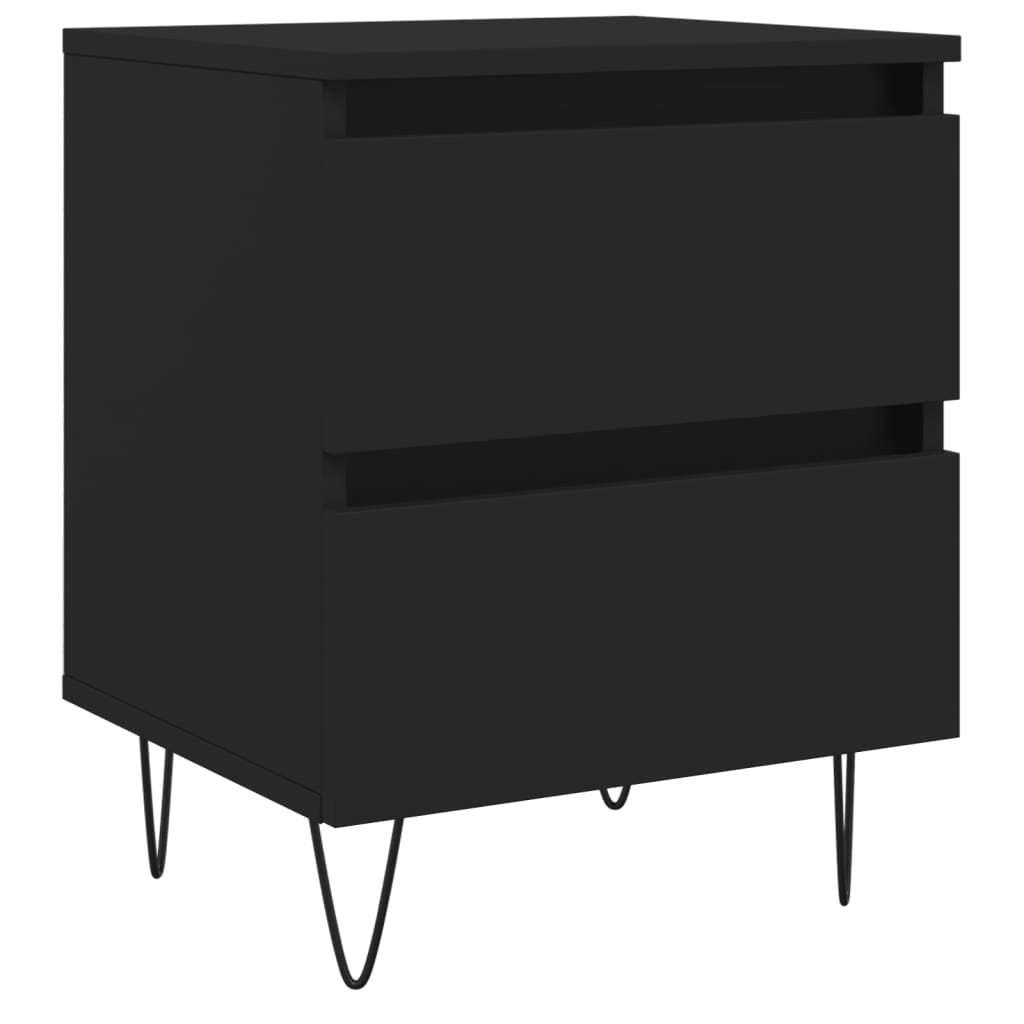 Comodino Nero 40x35x50 cm in Legno Multistratocod mxl 103282