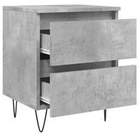 Comodini 2pz Grigio Cemento 40x35x50 cm in Legno Multistrato 826885