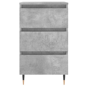 Comodino Grigio Cemento 40x35x69 cm in Legno Multistrato 826916