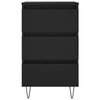 Comodino Nero 40x35x69 cm in Legno Multistrato 826926