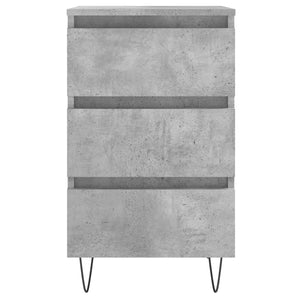 Comodini 2 pz Grigio Cemento 40x35x69 cm in Legno Multistrato 826933