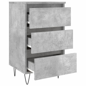 Comodini 2 pz Grigio Cemento 40x35x69 cm in Legno Multistrato 826933