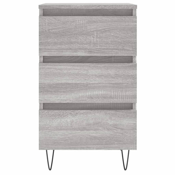 Comodini 2pz Grigio Sonoma 40x35x69 cm in Legno Multistrato 826937