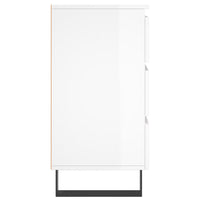 Comodini 2 pz Bianco Lucido 40x35x69 cm in Legno Multistrato 826945