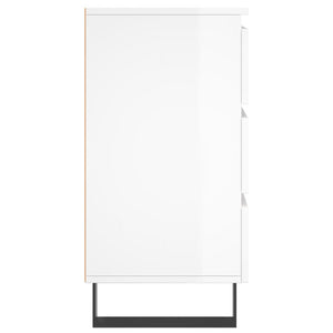 Comodini 2 pz Bianco Lucido 40x35x69 cm in Legno Multistrato 826945