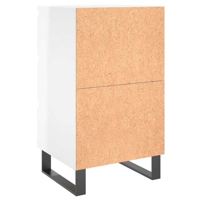 Comodini 2 pz Bianco Lucido 40x35x69 cm in Legno Multistrato 826945