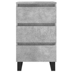 Comodini 2 pz Grigio Cemento 40x35x69 cm in Legno Multistrato 826949