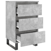 Comodini 2 pz Grigio Cemento 40x35x69 cm in Legno Multistrato 826949