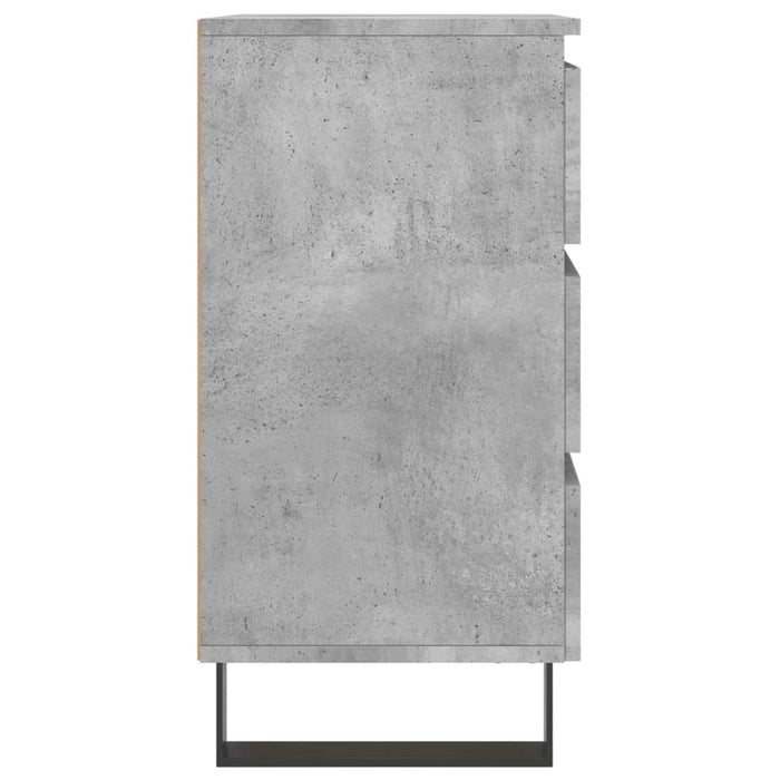 Comodini 2 pz Grigio Cemento 40x35x69 cm in Legno Multistrato 826949