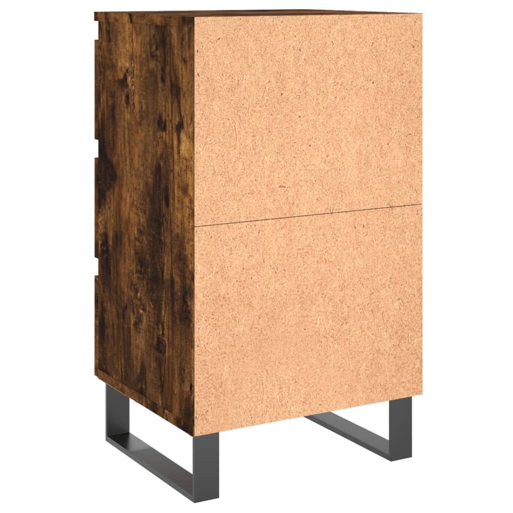 Comodini 2 pz Rovere Fumo 40x35x69 cm in Legno Multistrato 826951