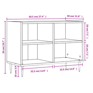 Mobile Porta TV Bianco 69,5x30x50 cm in Legno Multistrato 826956