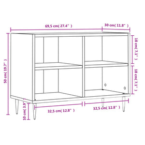 Mobile Porta TV Rovere Marrone 69,5x30x50 cm Legno Multistrato 826963