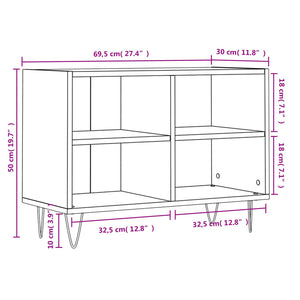 Mobile Porta TV Bianco 69,5x30x50 cm in Legno Multistrato 826964