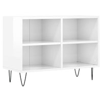 Mobile Porta TV Bianco Lucido 69,5x30x50cm in Legno Multistrato 826966