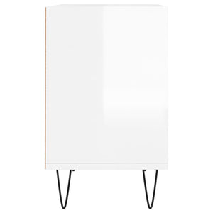 Mobile Porta TV Bianco Lucido 69,5x30x50cm in Legno Multistrato 826966